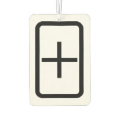 Zener Card | Pluszeichen Autolufterfrischer (Rückseite)
