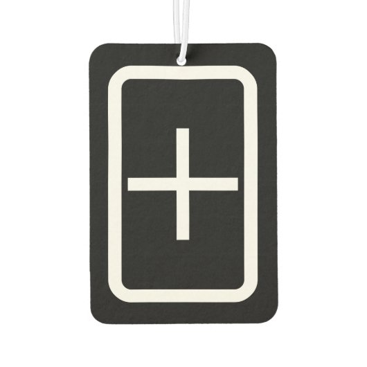 Zener Card | Pluszeichen Autolufterfrischer (Rückseite)