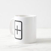 Zener Card | Pluszeichen Kaffeetasse (Vorderseite Links)