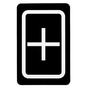 Zener Card   Pluszeichen Magnet