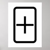 Zener Card | Pluszeichen Poster (Vorne)