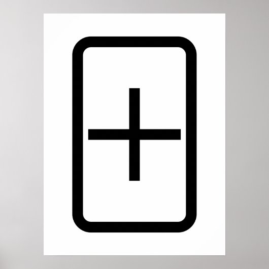 Zener Card | Pluszeichen Poster (Vorne)