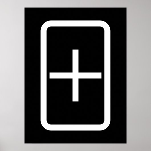 Zener Card | Pluszeichen Poster (Vorne)