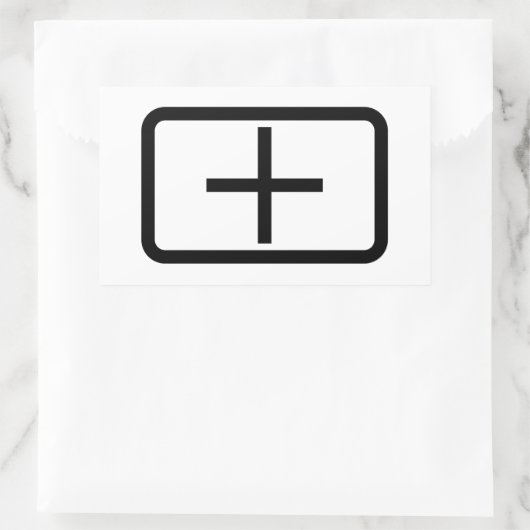 Zener Card | Pluszeichen Rechteckiger Aufkleber (Tasche)