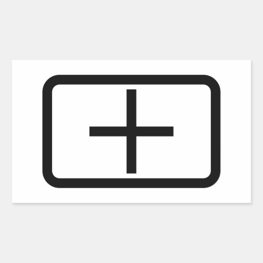 Zener Card | Pluszeichen Rechteckiger Aufkleber (Vorderseite)