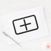 Zener Card | Pluszeichen Rechteckiger Aufkleber (Umschlag)