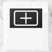 Zener Card | Pluszeichen Rechteckiger Aufkleber (Tasche)