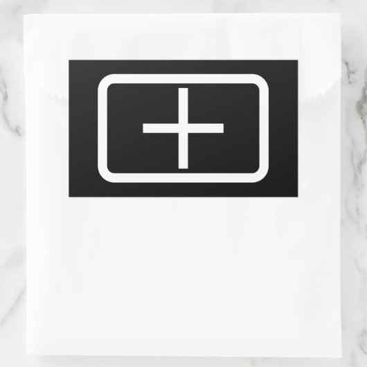 Zener Card | Pluszeichen Rechteckiger Aufkleber (Tasche)