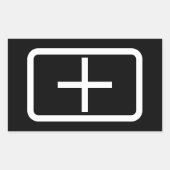 Zener Card | Pluszeichen Rechteckiger Aufkleber (Vorderseite)