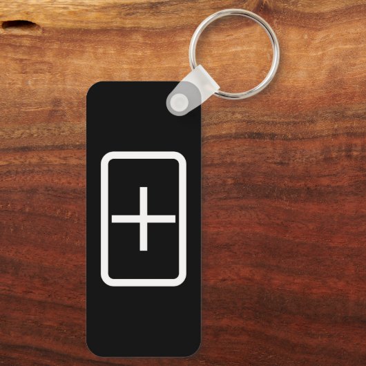 Zener Card | Pluszeichen Schlüsselanhänger (Rückseite)