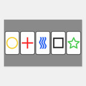 Zener Cards Sticker - Grau (Vorderseite)