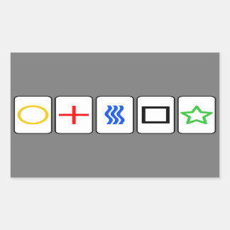 Zener Cards Sticker - Grau