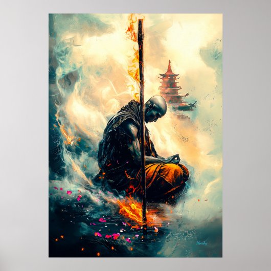 Zenfire Mönch - Der Pfad der ewigen Flammen Poster (Vorne)