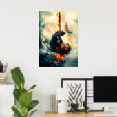 Zenfire Mönch - Der Pfad der ewigen Flammen Poster (Heimbüro)