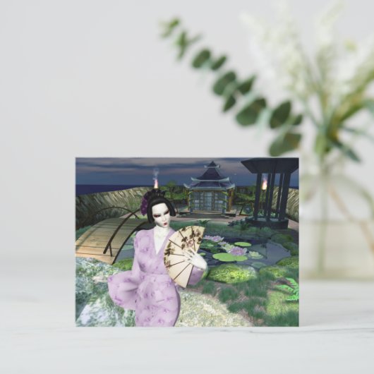 ZenGarden Postkarte (Stehend Vorderseite)