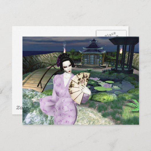 ZenGarden Postkarte (Vorne/Hinten)