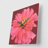 Zenia Floral Quadratische Wanduhr (Winkel)