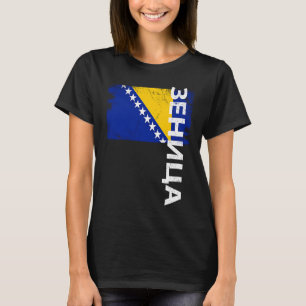 Zenica Bosnien-Fahne für bosnische Männer Frauen K T-Shirt