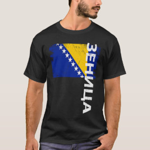 Zenica Bosnien-Fahne für bosnische Männer Frauen K T-Shirt