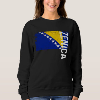 Zenica Bosnien Flagge Für Bosnische Männer Frauen  Sweatshirt
