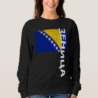 Zenica Bosnien-Flagge für bosnische Männer Frauen Sweatshirt