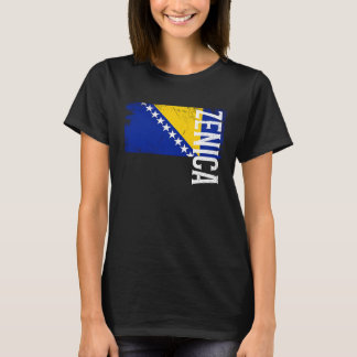 Zenica Bosnien-Flagge für bosnische Männer Frauen  T-Shirt