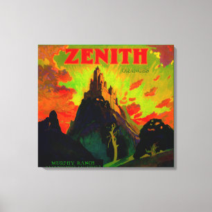 Zenit orange LabelWhittier, CA Leinwanddruck