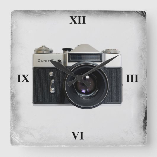 Zenith E Quadratische Wanduhr (Vorderseite)