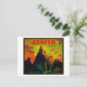 Zenith Orange LabelWhittier, CA Postkarte (Stehend Vorderseite)