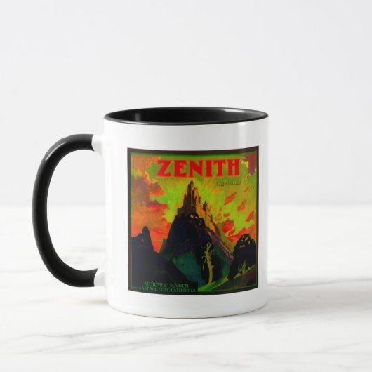 Zenith Orange LabelWhittier, CA Tasse (Links)