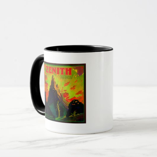 Zenith Orange LabelWhittier, CA Tasse (Vorderseite Links)