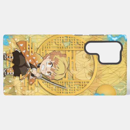 Zenitsu Agatsuma Chibi Samsung Galaxy Hülle (Rückseite (Horizontal))