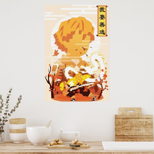Zenitsu Minimalistisch Poster (Küche)