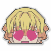 Zenitsu Peeker Sticker - Demon Slayer Vinyl Decal (Vorderseite)