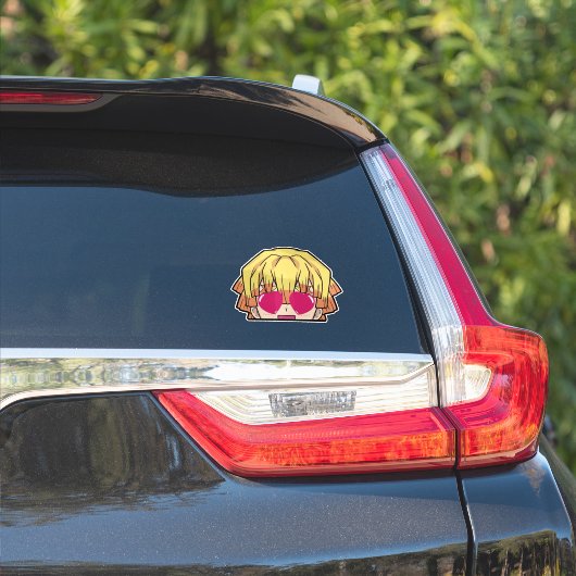 Zenitsu Peeker Sticker - Demon Slayer Vinyl Decal (Auto Seite)