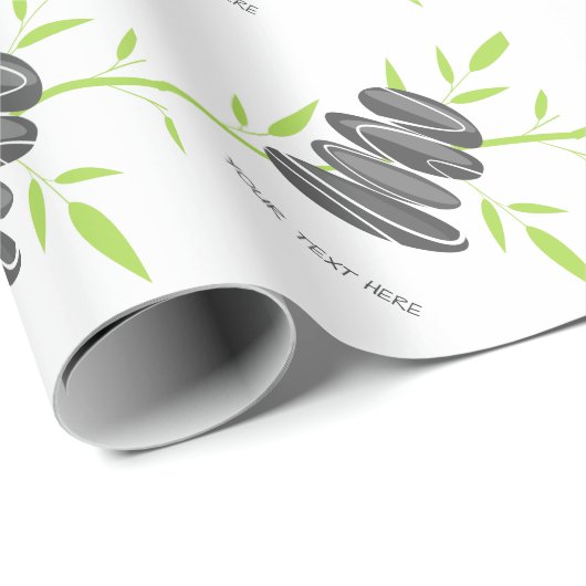 Zenkunst-Kieselsteine, die Packpapier stapeln (Rolleneckpunkt)