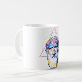 Zeno Porträt der farbenfrohen Philosophen Kaffeetasse (Vorderseite Links)