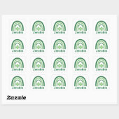 Zenobia Name Clover Boho Regenbogen Quadratischer Aufkleber (Blatt)