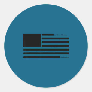 Zensierte amerikanische Flagge USA Satire Runder Aufkleber