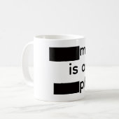Zensierter Kaffeebecher Kaffeetasse (Vorderseite Links)