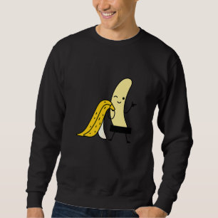 Zensored Yellow Banana Print Fruits Sweatshirt