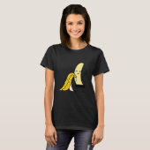 Zensored Yellow Banana Print Fruits T-Shirt (Vorne ganz)