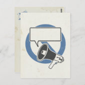 Zensur blau postkarte (Vorne/Hinten)