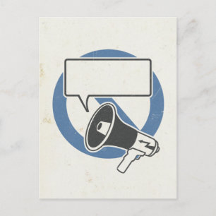 Zensur blau postkarte