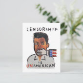 Zensur ist unamerikanisch postkarte (Stehend Vorderseite)