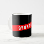 Zensuriertes, lustiges Design Kaffeetasse (Vorderseite Links)