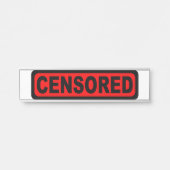 Zensurname Türschild (Vorderseite )