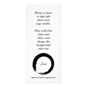 Zensymbol-Gestellkarte Werbekarte