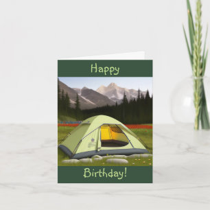 Zent Camping Birthday Karte
