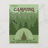 Zent Camping Vintage Travel Poster Postkarte (Vorderseite)